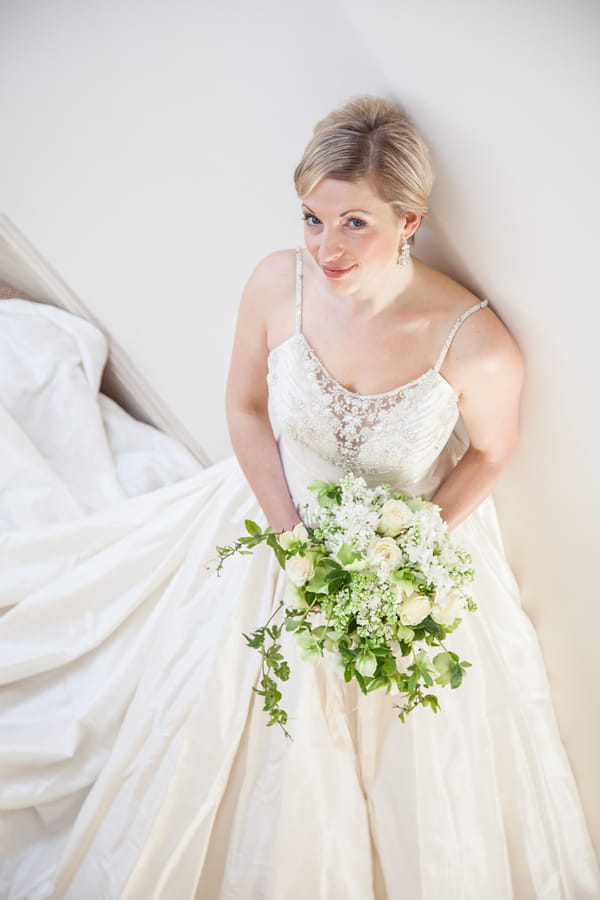 Bride holding bouquet