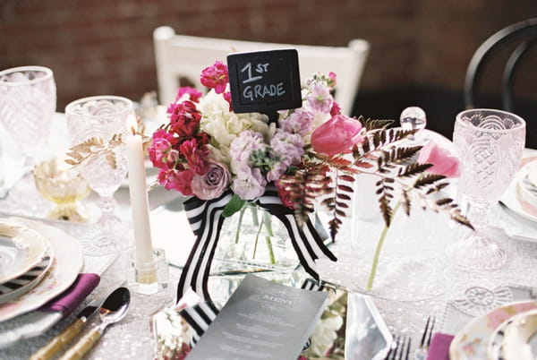 1st Grade wedding table name sign