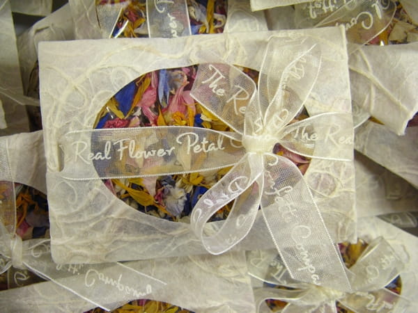 Delphinium Confetti Envelope from The Real Flower Petal Confetti Company