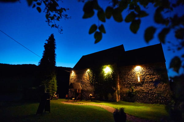 Church at The Lost Village of Dode at night