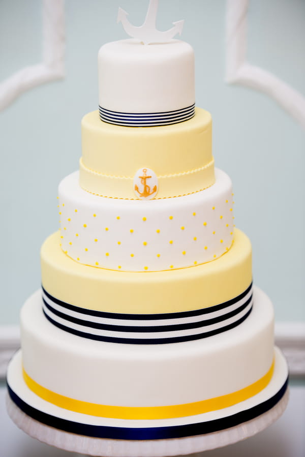 Nautical themed wedding cake