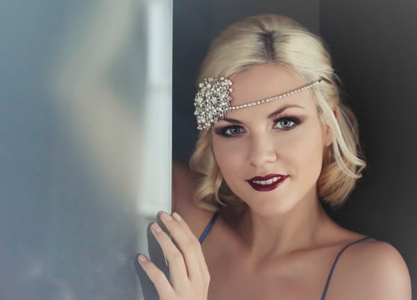 Woman with forehead chain - Bridal boudoir shoot