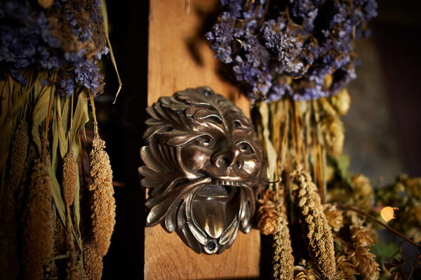 Brass face on beam