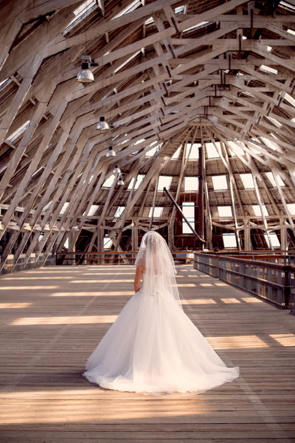 Bride inside The Dockyard Chatham covered slip