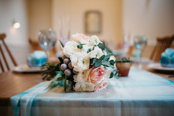Bouquet on table