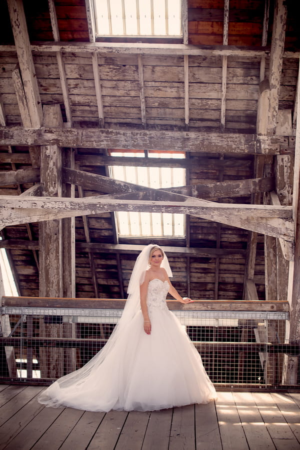 Bride inside The Dockyard Chatham covered slip