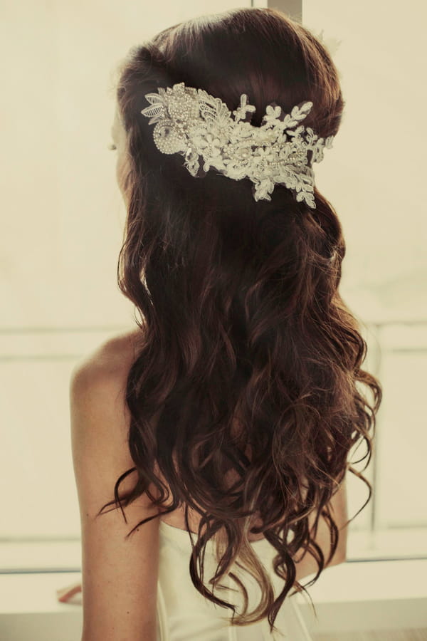 Bridal hairpiece - Bridal boudoir shoot