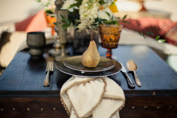 Moroccan style wedding place setting