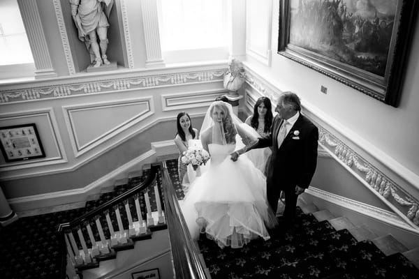 Bride on staircase at The In and Out