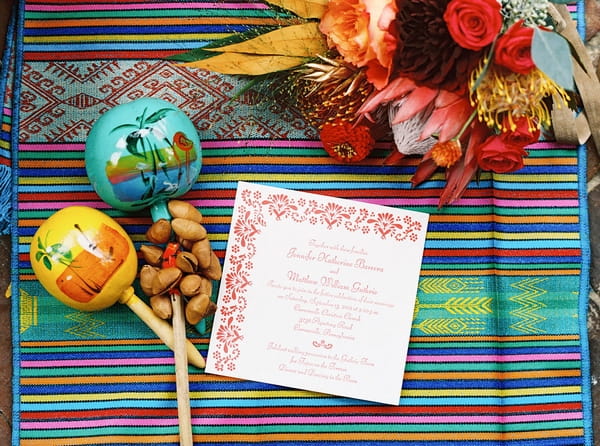 Spanish inspired wedding stationery