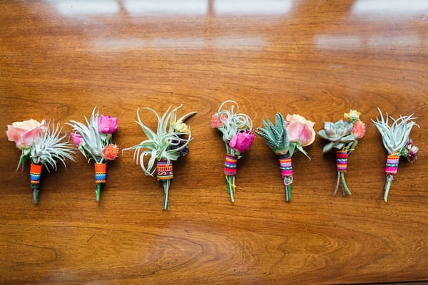 Colourful buttonholes