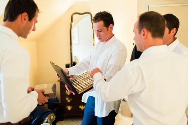 Groom and groomsmen getting ready