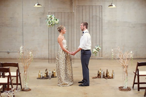 Industrial style wedding ceremony