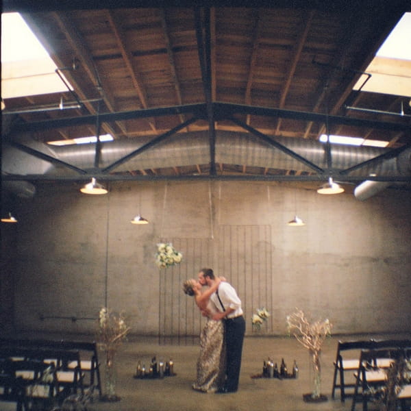 Industrial style wedding ceremony in The Standard in Knoxville