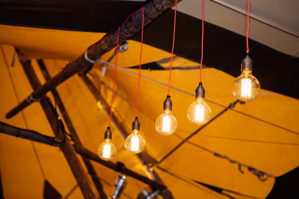 Hanging light bulbs