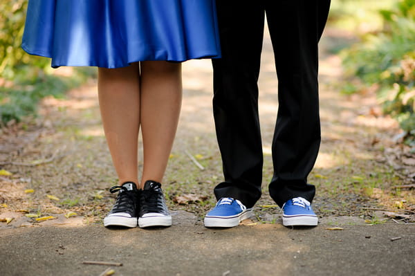 Bride and groom's trainers