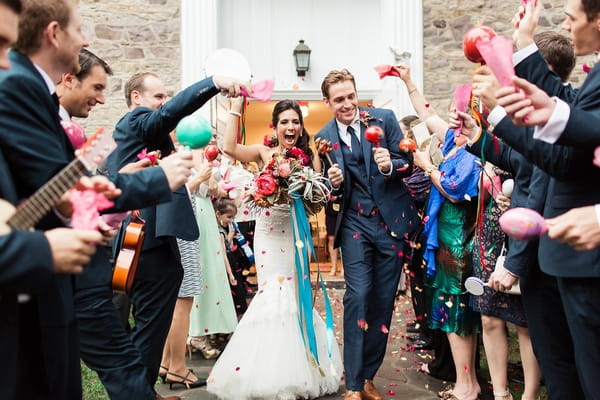 Wedding confetti shot