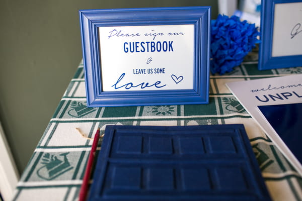 Blue wedding guestbook