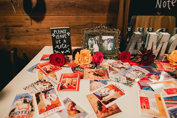 Spanish postcards for wedding messages