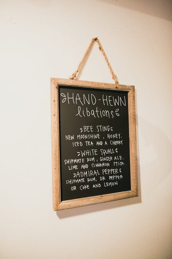 Chalkboard sign