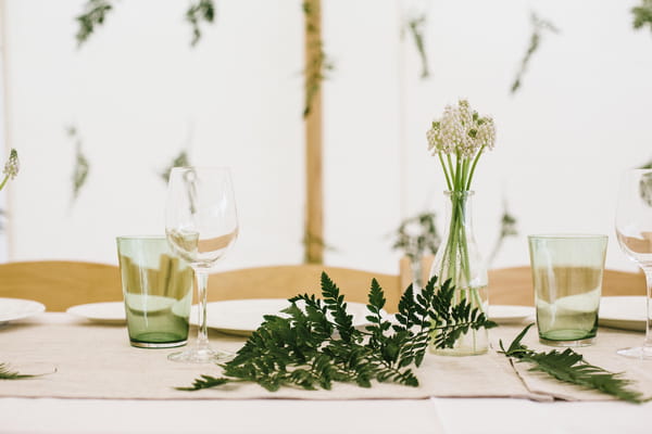 Leaf on wedding table