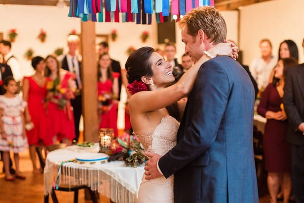 Bride and groom dance