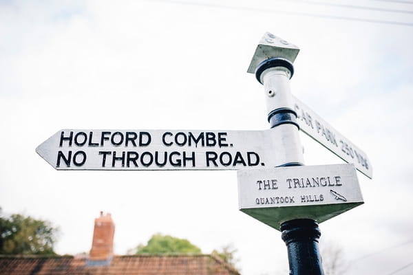 Holford Combe road sign