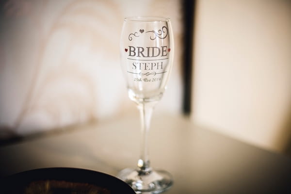 Bride champagne glass