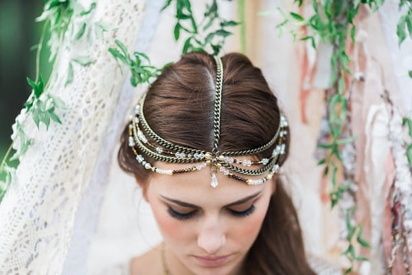 Bohemian bridesmaid's headpiece