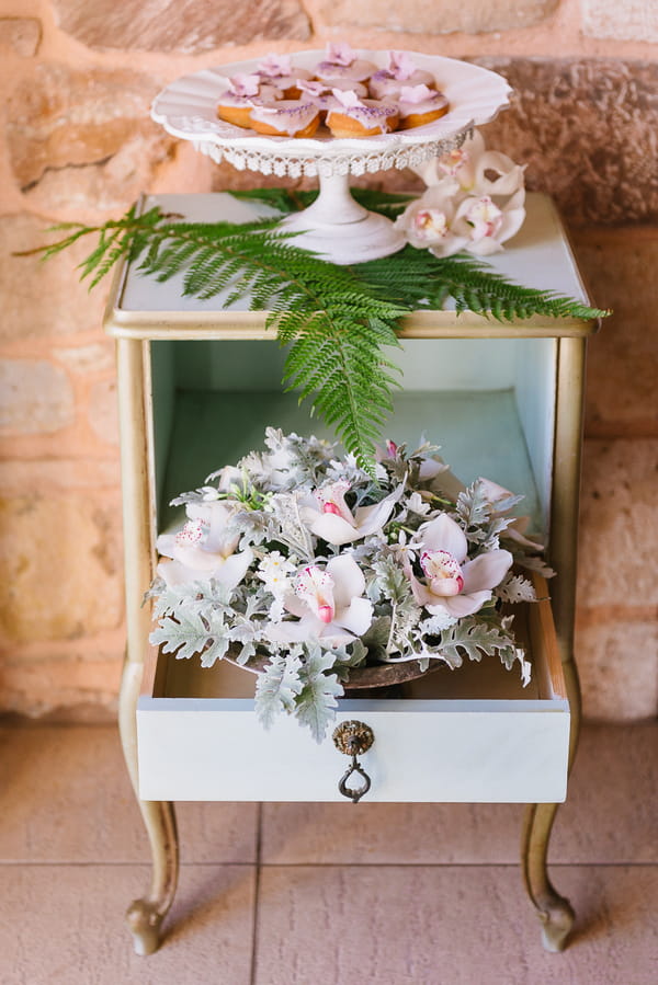 Drawer with flowers