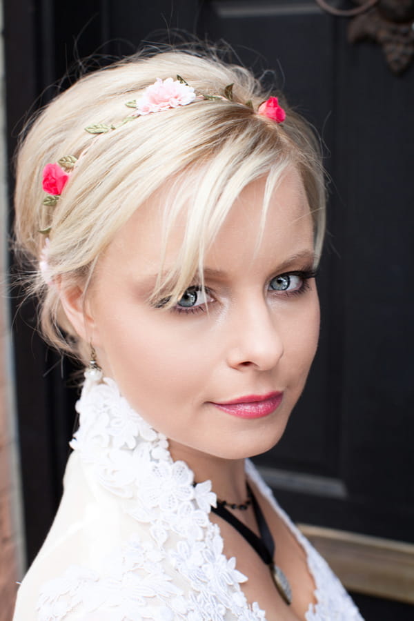 Bride with flower headband