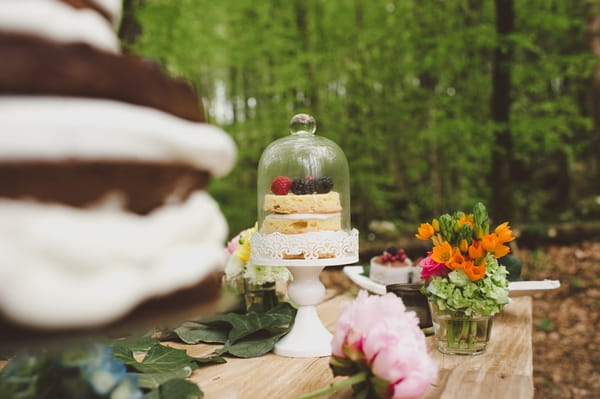 Wedding cake on table