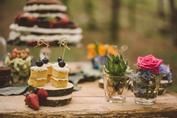 Cakes on table