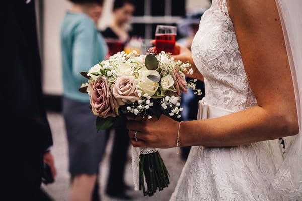 Bride holding bouquet