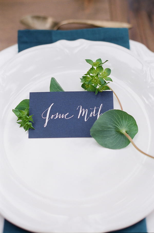 Blue card wedding place name