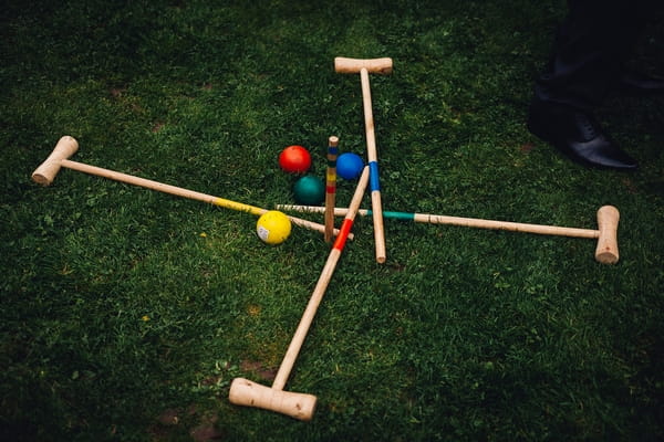 Croquet mallets and balls