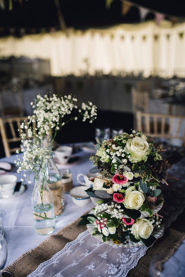 Wedding table flowers