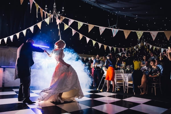 Bride and groom first dance