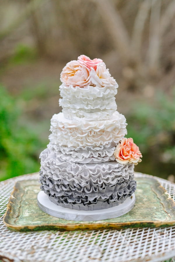 Ruffled detailed cake