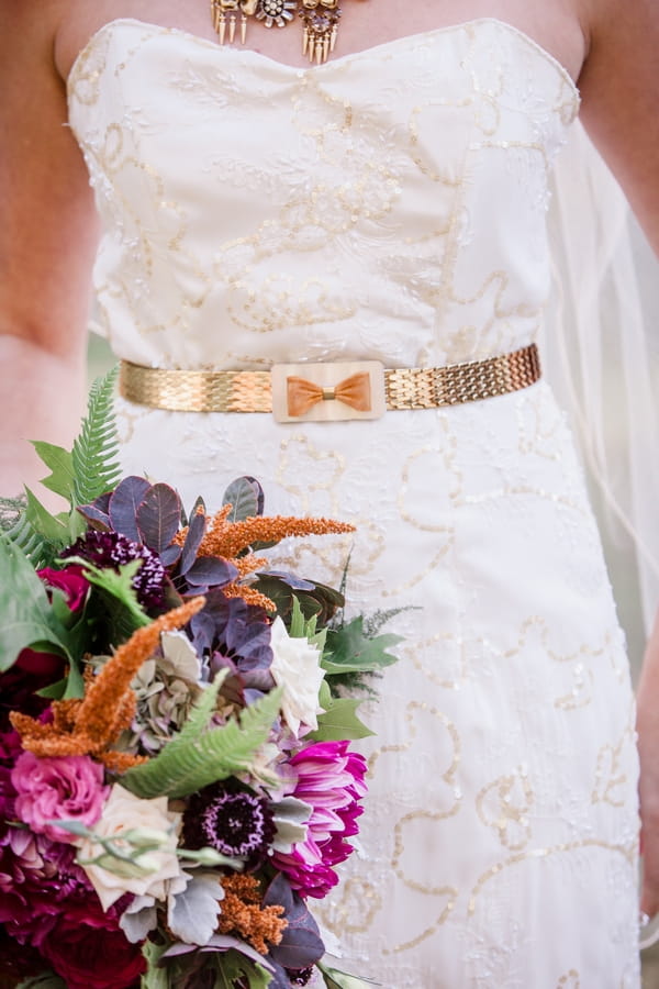 Bride's gold belt