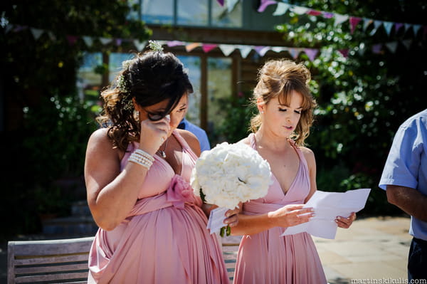 Bridesmaid crying