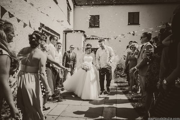 Wedding confetti shot at Huntstile Organic Farm