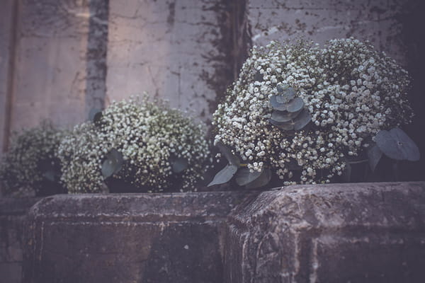 Flowers on church