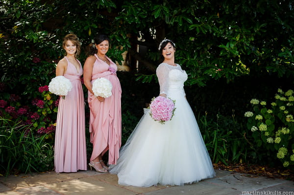 Bride with bridesmaids