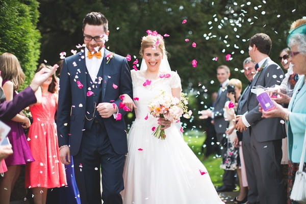 Wedding confetti shot