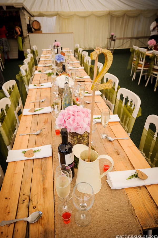 Long wedding table