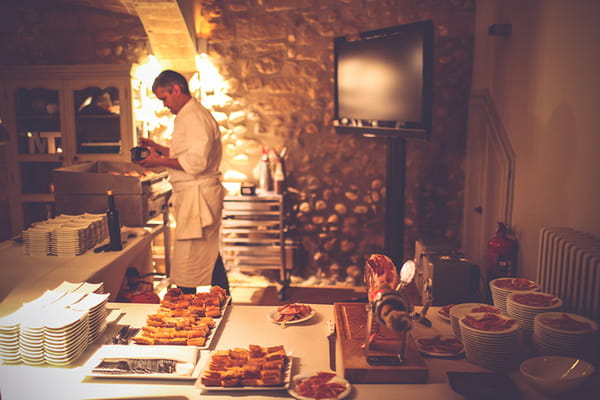 Chef preparing wedding food