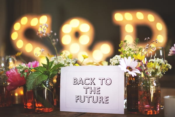 Back to the Future wedding table name