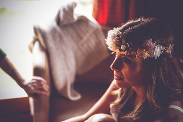 Bride with flower crown