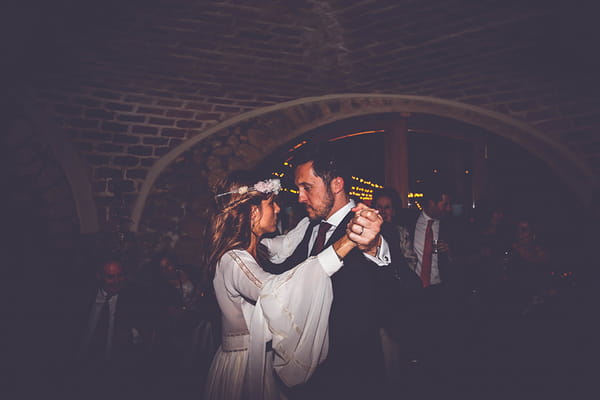 Bride and groom dancing at Mas Terrats, Pontós, Girona